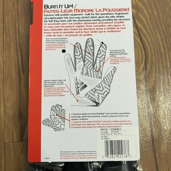 Adidas - adizero 5Star 5.0 Glove (BA2284) -Blk/Slv - Picture 5 of 5